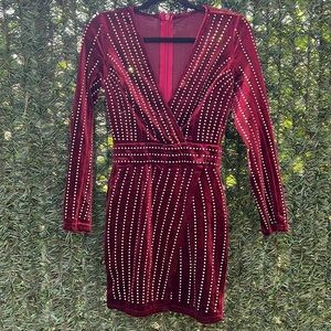 RHINESTONE velvet dress